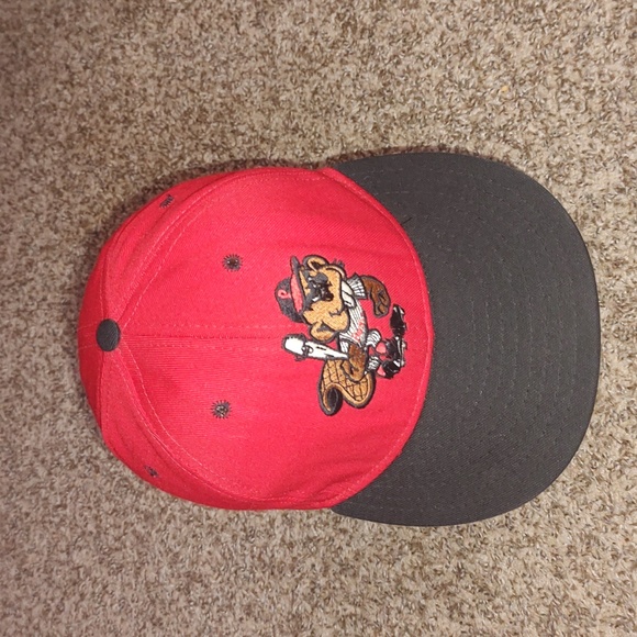Vintage MLB Pro Line Portland Beavers Twins Red Black Baseball Hat 7 3/8 Rare - Picture 2 of 12